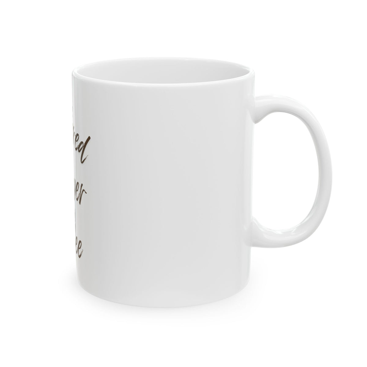 Powered by Prayer and Coffee mug alternate product view 4