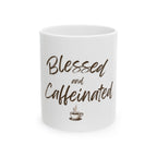 Blessed and Caffeinated mug front product view
